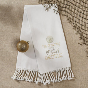 Beachy Christmas Dishtowel