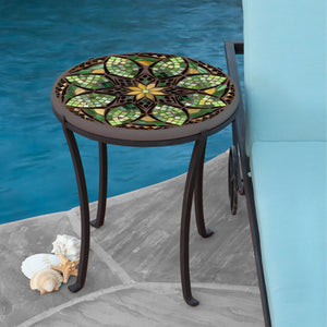 Arenal Mosaic Chaise Table-Iron Accents