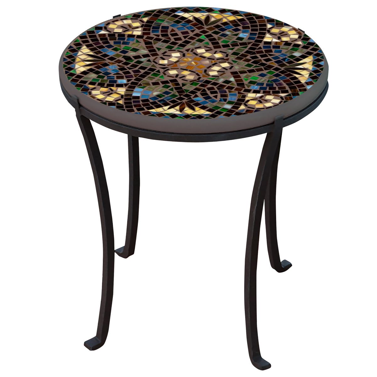 Monaco Mosaic Chaise Table-Iron Accents
