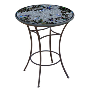 Royal Hummingbird Mosaic High Dining Table-Iron Accents