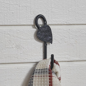Forged Leaf Towel Hook | Iron Accents