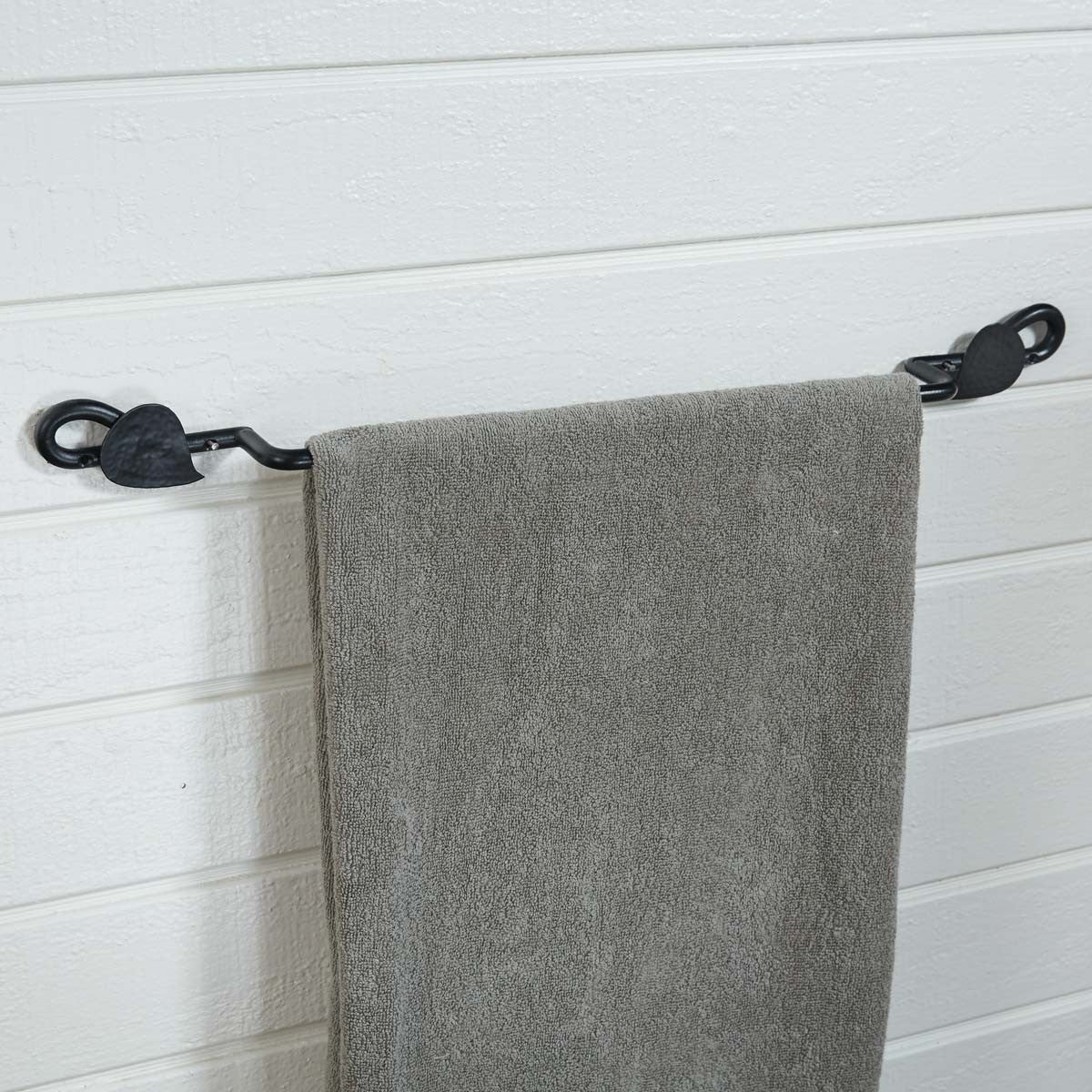 Forged Leaf Towel Bar - 16" or 24" | Iron Accents