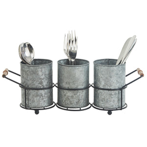 Farm House Flatware Caddy | Iron Accents