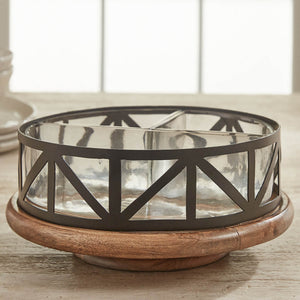Urban Blacksmith Lazy Susan-Iron Accents
