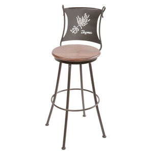 Thyme Wrought Iron Stool