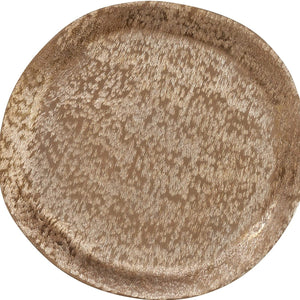 Brushed Satin Chargers-Iron Accents