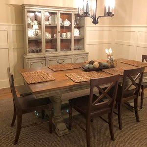 Ashville Custom Trestle Table-Iron Accents