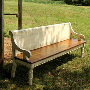 Danville Custom Deacon's Bench-Iron Accents