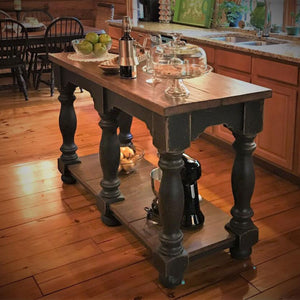 Cashton Custom Kitchen Island-Iron Accents