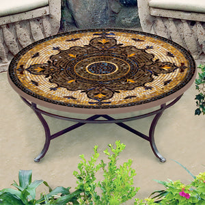 Almirante Mosaic Coffee Table-Iron Accents