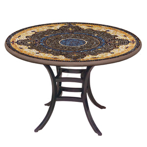Almirante Mosaic Patio Table-Iron Accents
