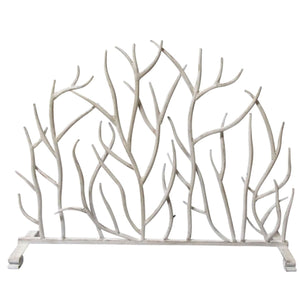 Antique White Branch Firescreen