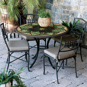 Arenal Mosaic Patio Table-Iron Accents