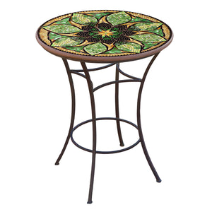 Arenal Mosaic High Dining Table-Iron Accents