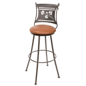 Aspen Wrought Iron Bar Stool-Iron Accents