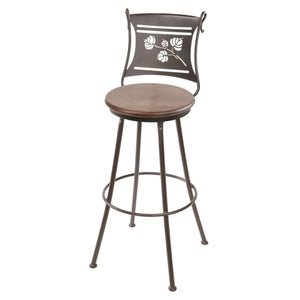 Aspen Wrought Iron Bar Stool-Iron Accents