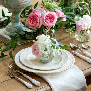 Basketweave Dessert Plate-Iron Accents