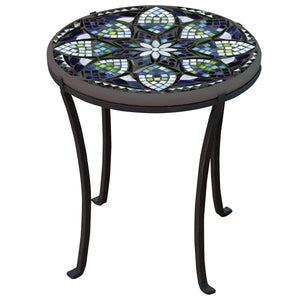 Belcarra Mosaic Chaise Table-Iron Accents