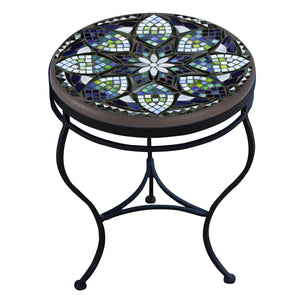 Belcarra Mosaic Side Table-Iron Accents