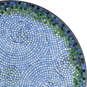 Belize Mosaic Table Tops-Iron Accents