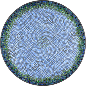 Belize Mosaic Table Tops-Iron Accents
