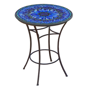 Bella Bloom Mosaic High Dining Table-Iron Accents