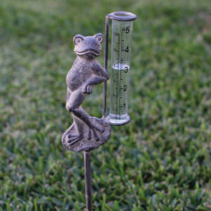 Decorative Frog Rain Gauge
