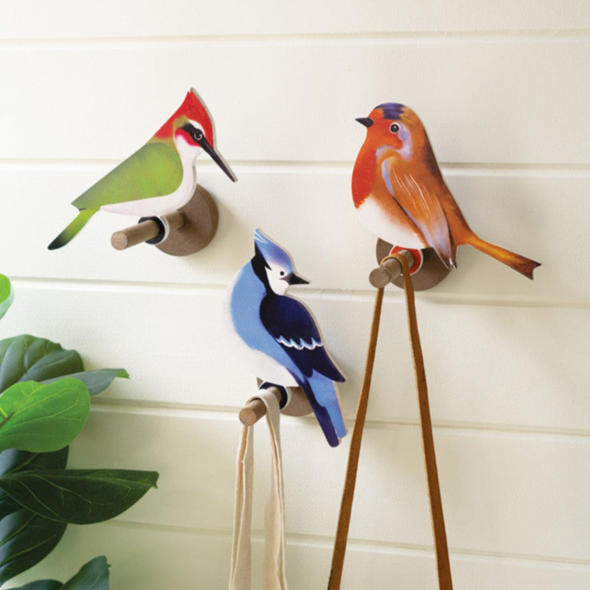 Painted Bird Hooks (Set-3)
