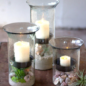 Glass Candle Cylinders w/ Inserts