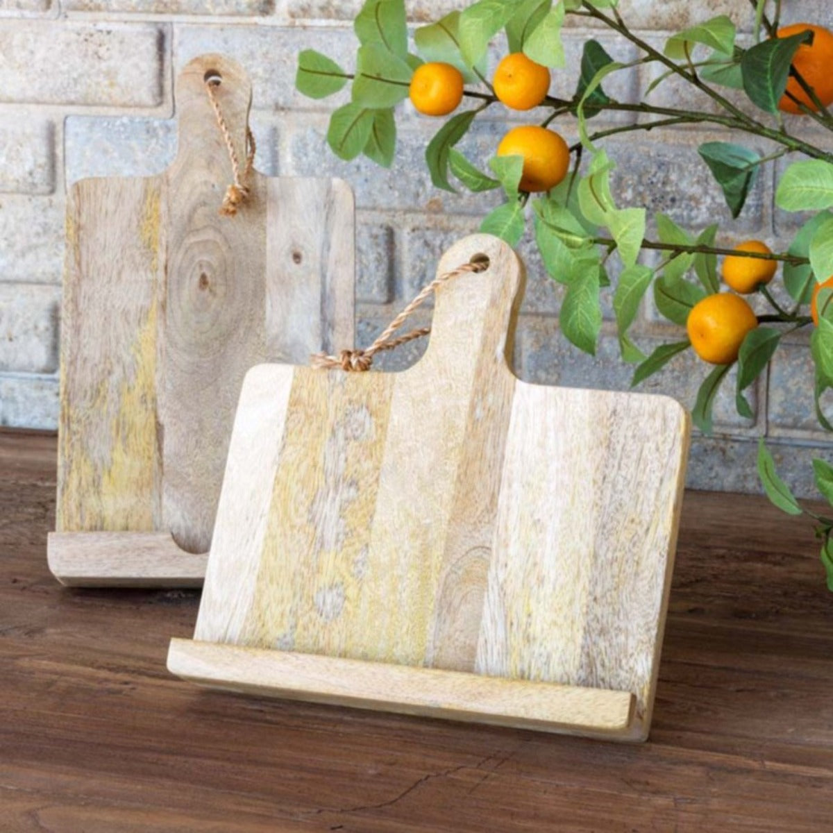 Cutting Board Cookbook Holders-Iron Accents