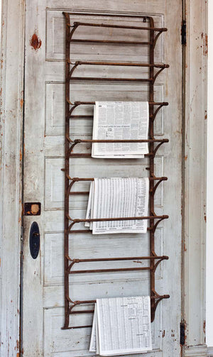 Metal Wall Display Rack-Iron Accents