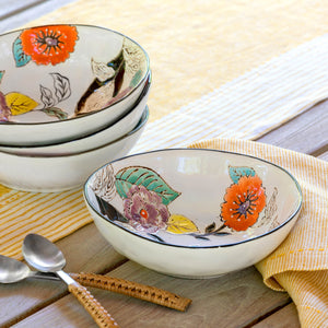 Poppy Pasta Bowls (Set-4)