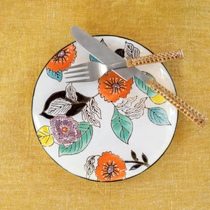 Poppy Garden Salad Plate (Set-4)