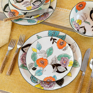 Poppy Garden Dinner Plates (Set-4)