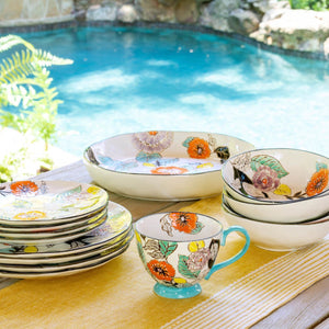 Poppy Garden Serving Bowl