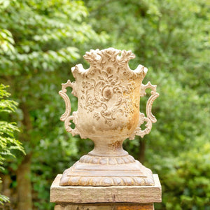 Aged Estate Urn-Iron Accents