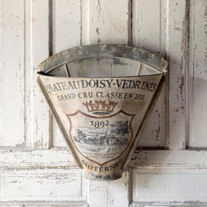 French Metal Picking Wall Basket-Iron Accents