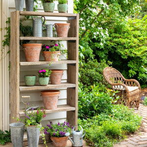 Potters Reclaimed Wood Shelf-Iron Accents