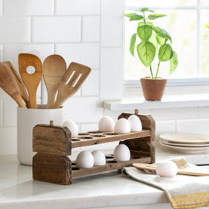 Wooden Stackable Egg Holder