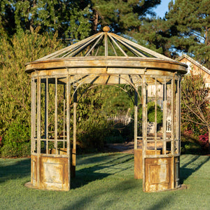 Aged Metal Gazebo-Iron Accents