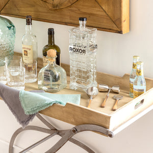 Planters Console Table-Iron Accents