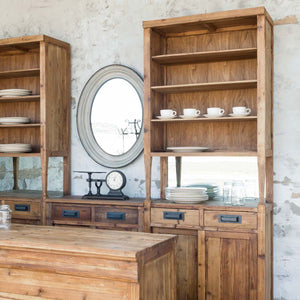 Tall Bar Back Cabinet-Iron Accents