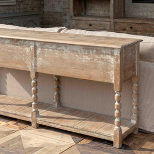 Spool Leg Console-Iron Accents