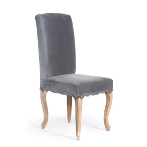 Estate Cotton Velvet Upholstered Chair-Iron Accents