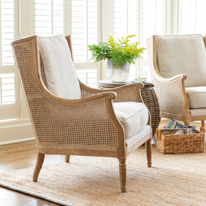 Cane Wing Back Chair