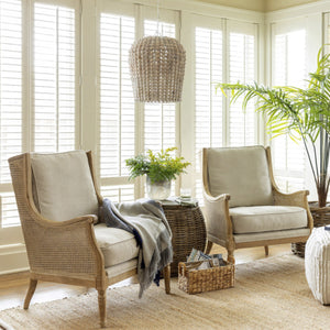 Cane Wing Back Chair