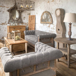 Capital Hotel Chesterfield Chair-Iron Accents