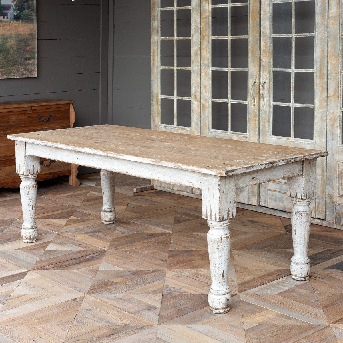 Country House Dining Table-Iron Accents