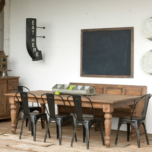 Old Pine Farm Table-Iron Accents