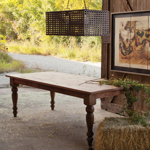 Old Pine Farm Table-Iron Accents